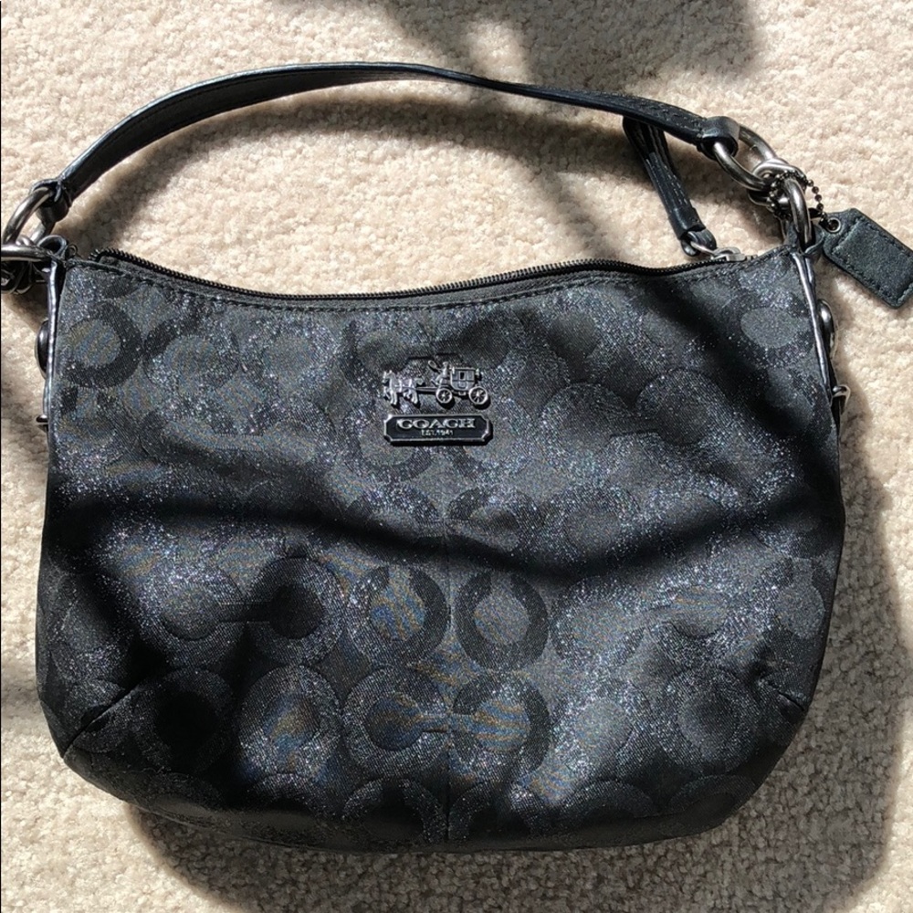 Small black coach purse